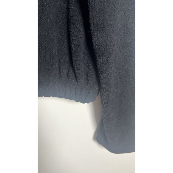 Free People Beach Size Small Black‎ Bino Pullover Button Crop Gathered Sweater - Picture 7 of 12